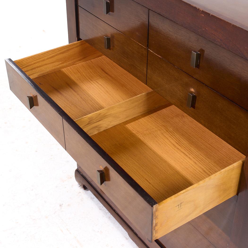 Albert of Shelbyville Mid Century Mahagoni Kommode Highboy Dresser im Angebot 1