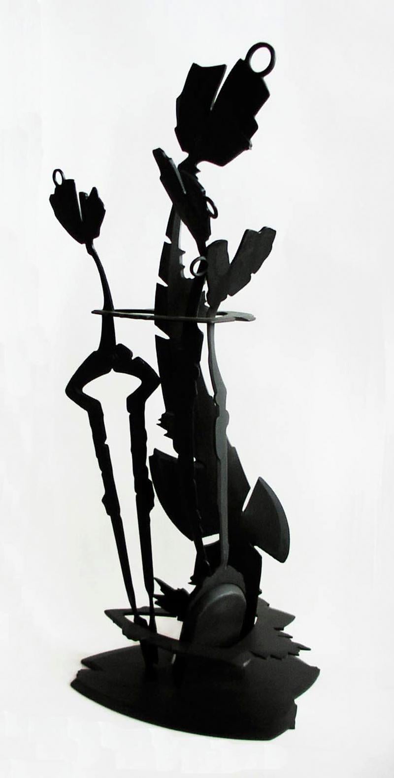 Albert Paley 20th Century Forged Steel Fireplace Tools  In Excellent Condition In Philadelphia, PA