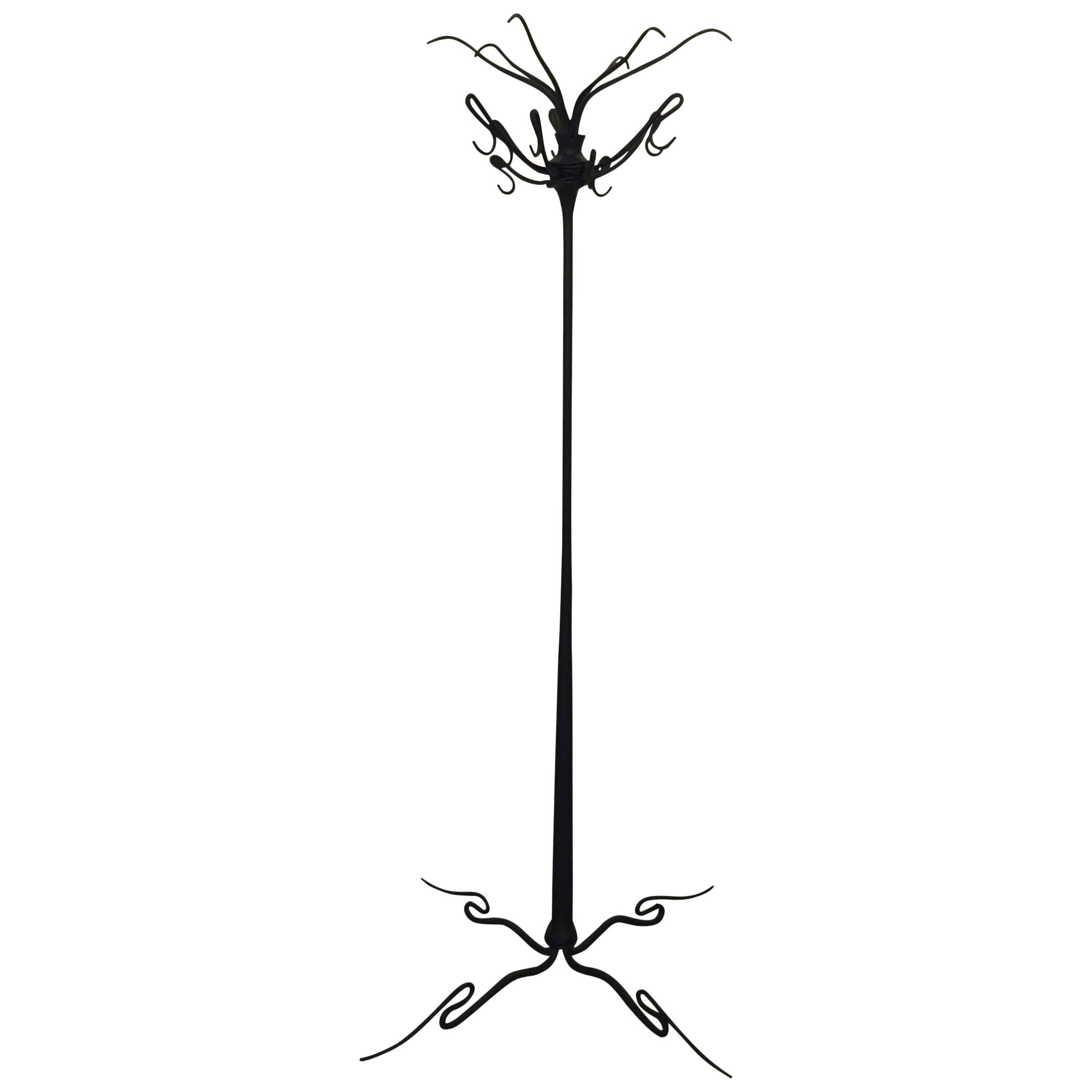 Albert Paley Attributed Cast Iron Coat Rack For Sale