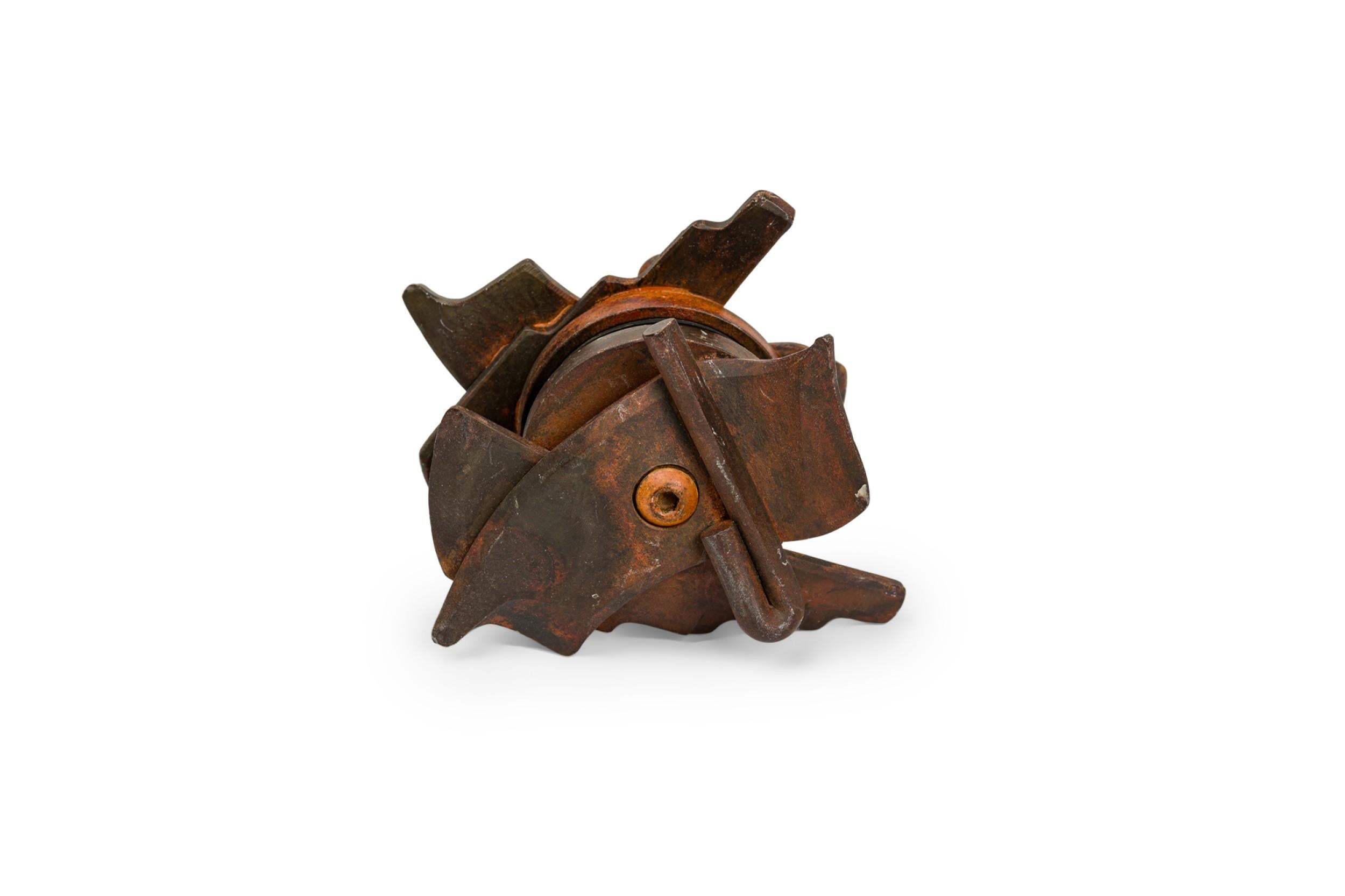 Modern Albert Paley Set of 4 American Patinated Steel Medallion Paperweights For Sale