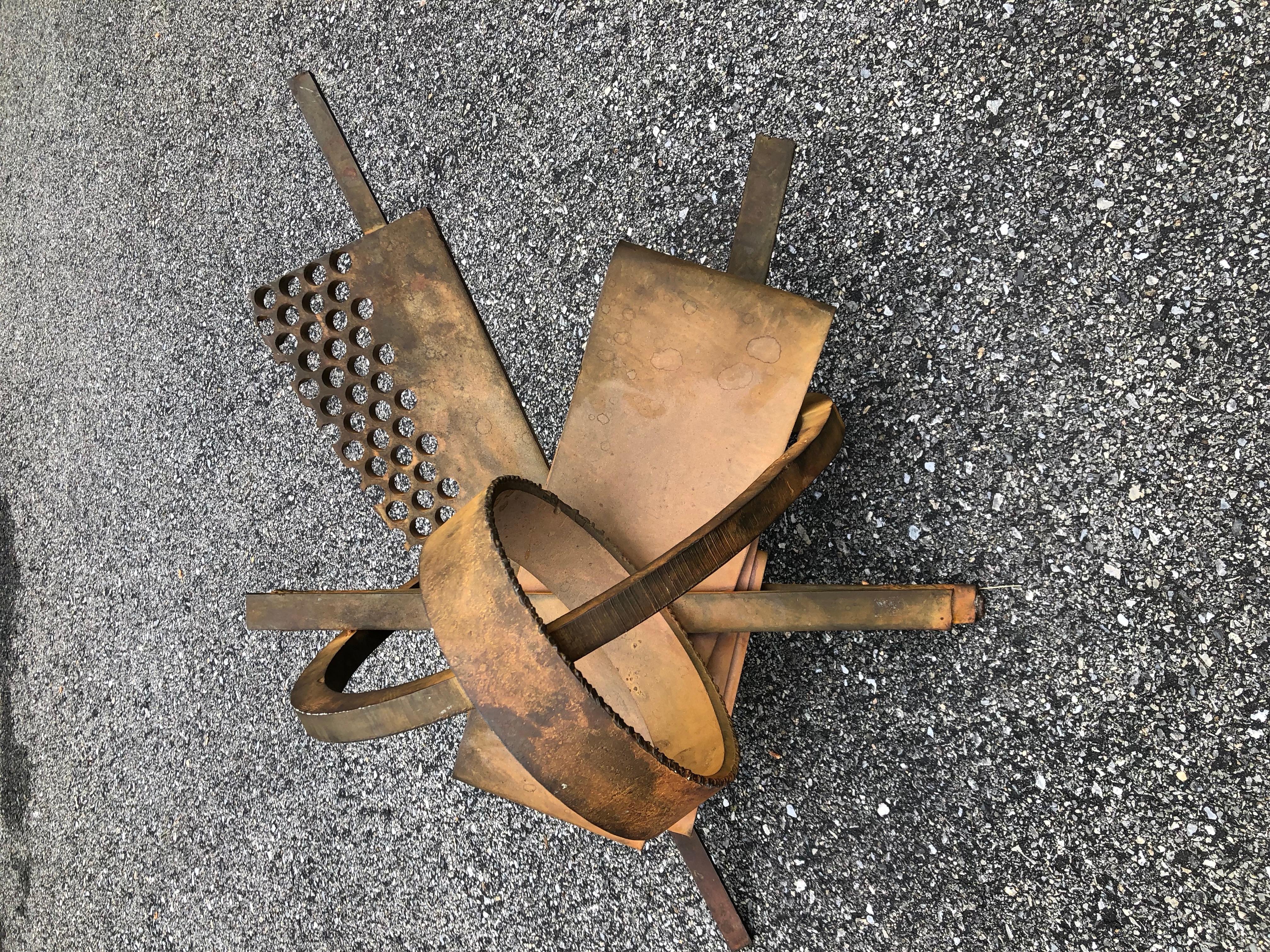 Albert Paley Steel Sculpture Rust Patina For Sale 3
