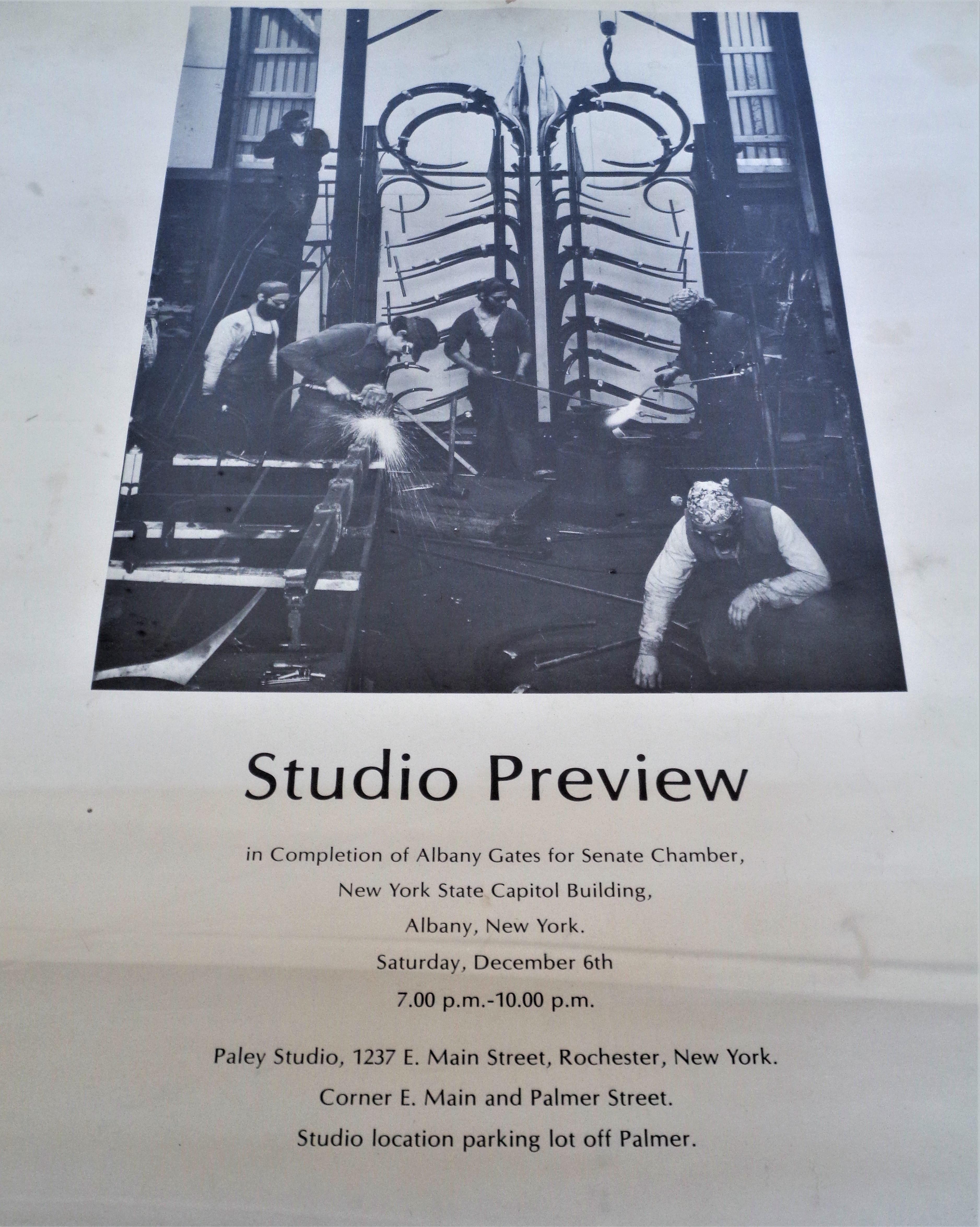 Industrial Albert Paley Studio Exhibition Poster, Rochester NY 1980