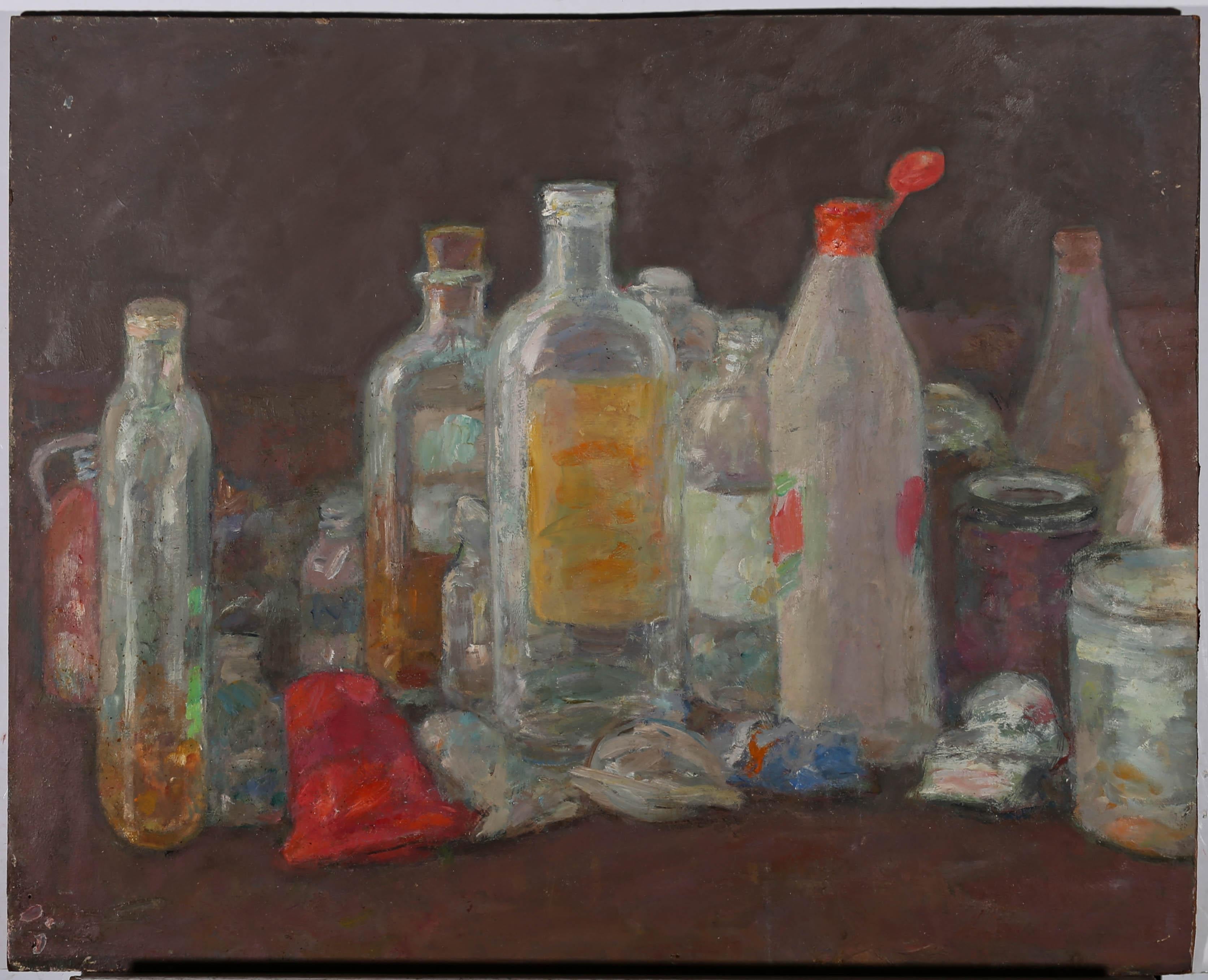 Albert Palmer (1911-1985) - 1983 Oil, Bottles For Sale 1