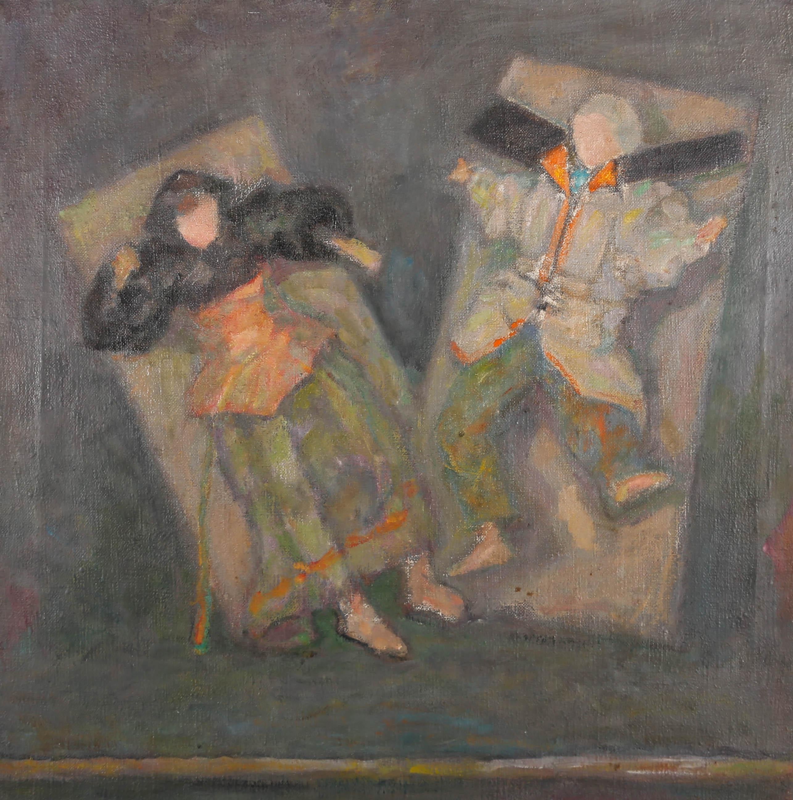 Albert Palmer (1911-1985) - 1984 Oil, Puppets For Sale 1