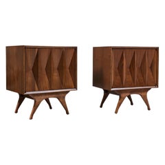 Albert Parvin Diamond Door Night Stands for American of Martinsville
