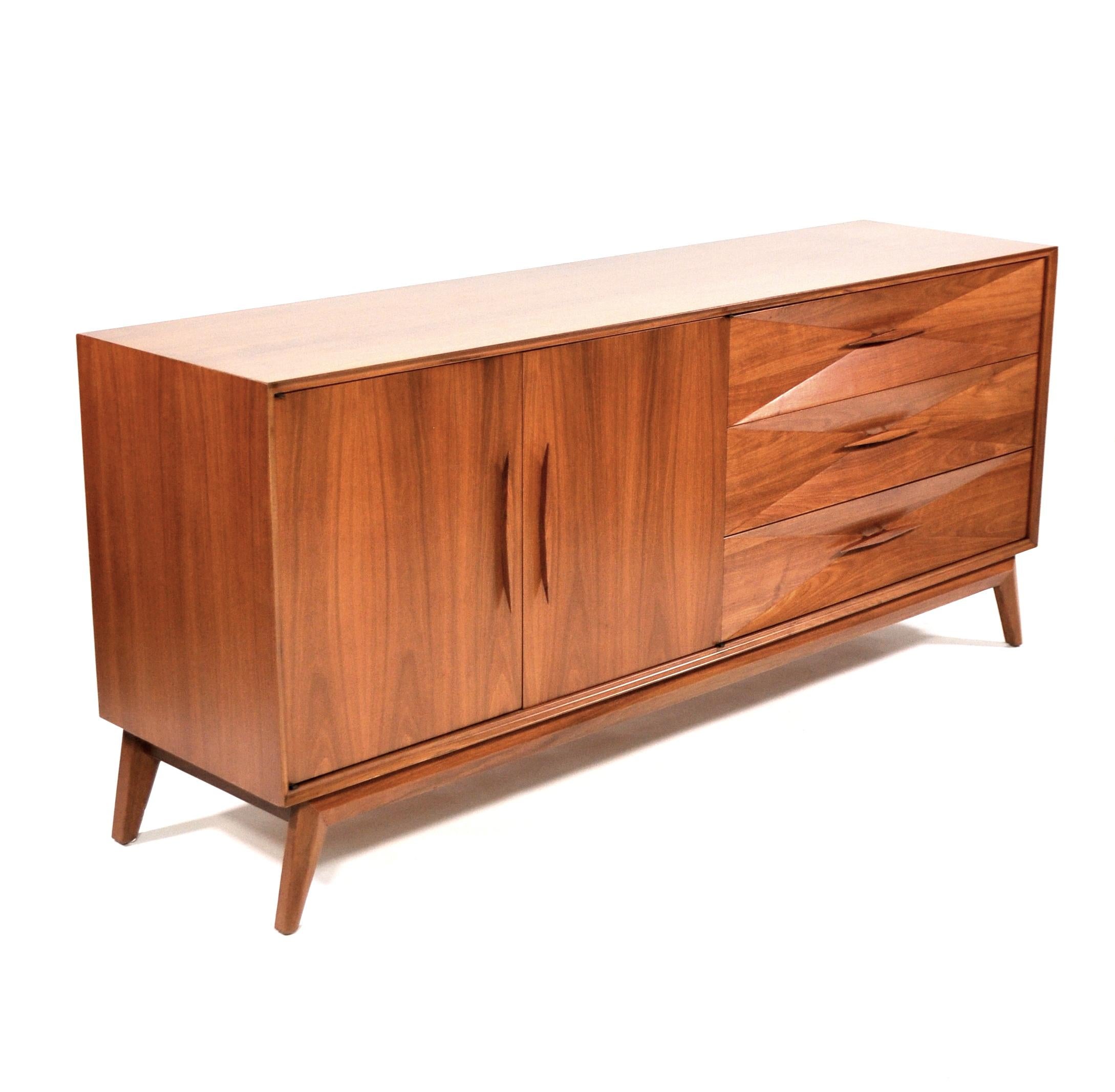 Albert Parvin Diamond Front Walnut Dresser 13