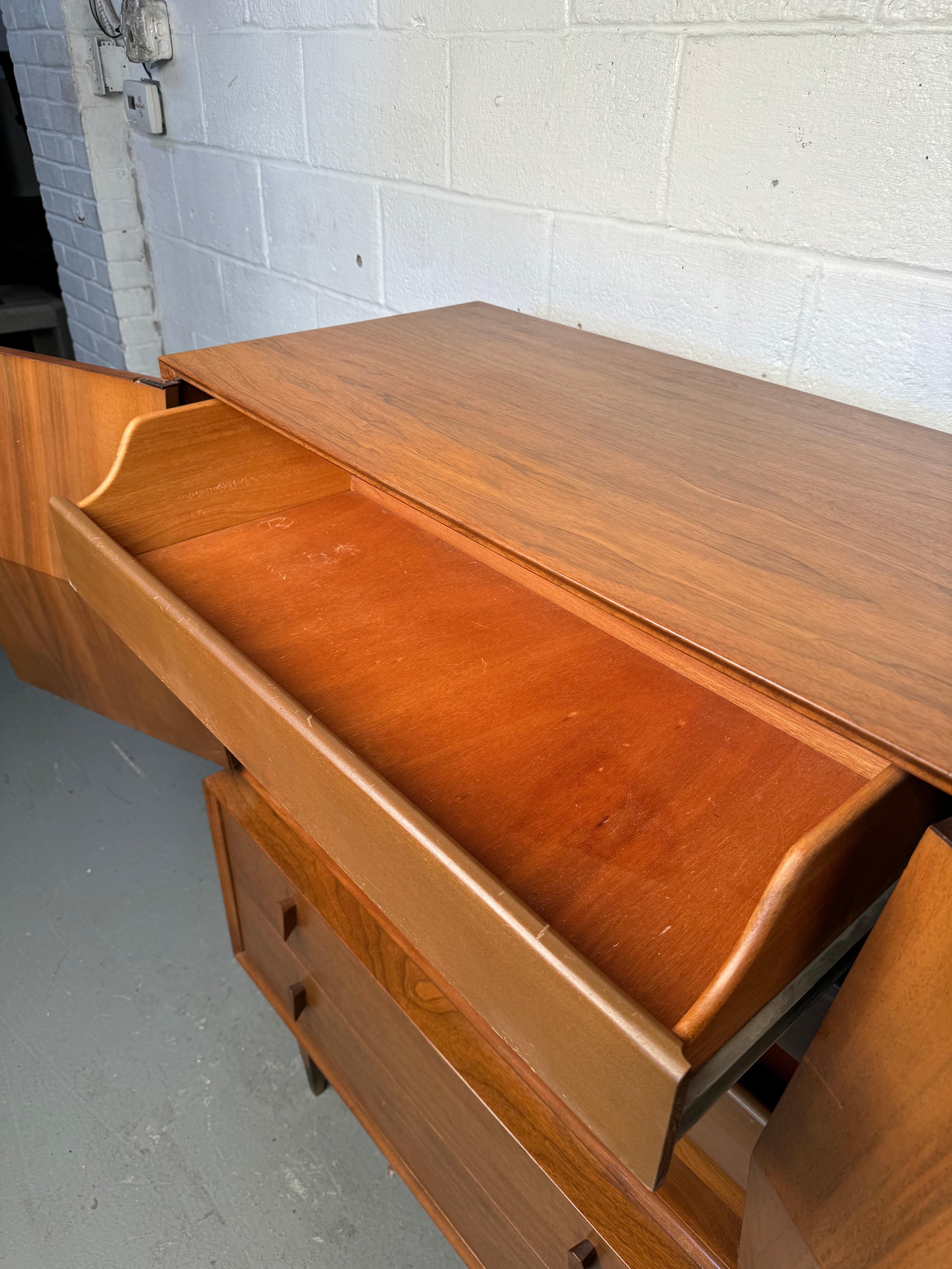 Albert Parvin for American of Martinsville Mid-Century Walnut Highboy Dresser For Sale 5