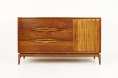 Albert Parvin for James Cameron Mid Century Diamond Front 6 Drawer Dresser