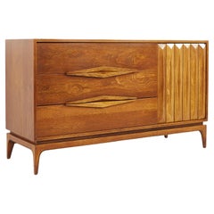 Albert Parvin for James Cameron Mid Century Diamond Front 6 Drawer Dresser