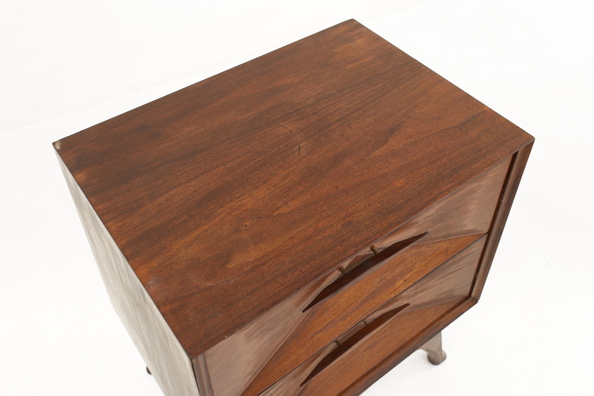 Late 20th Century Albert Parvin Mid-Century Walnut Nightstand