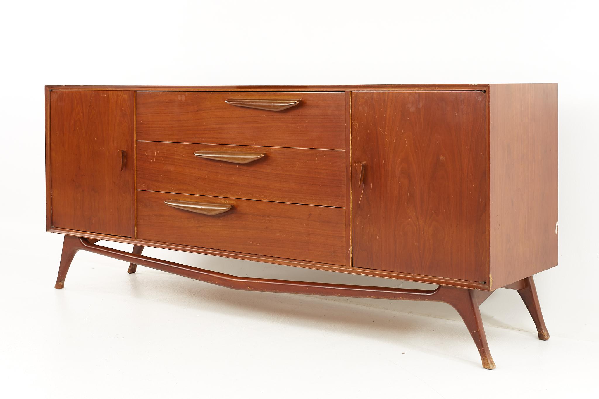 Mid-Century Modern Albert Parvin Style Mid-Century Lowboy Dresser