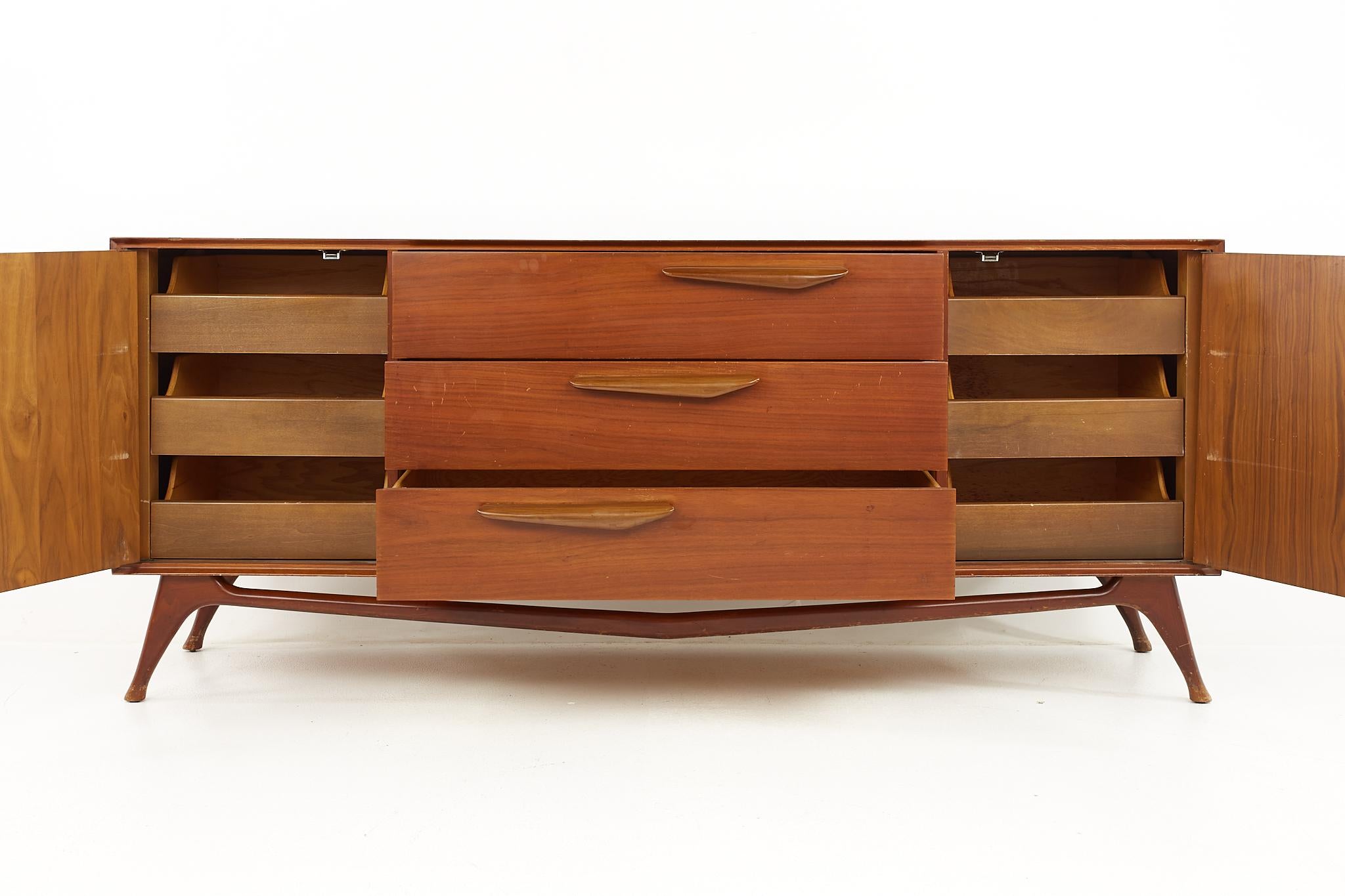 Albert Parvin Style Mid-Century Lowboy Dresser 1