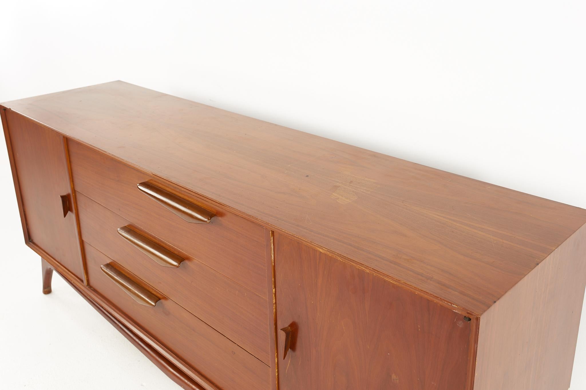 Late 20th Century Albert Parvin Style Mid-Century Lowboy Dresser