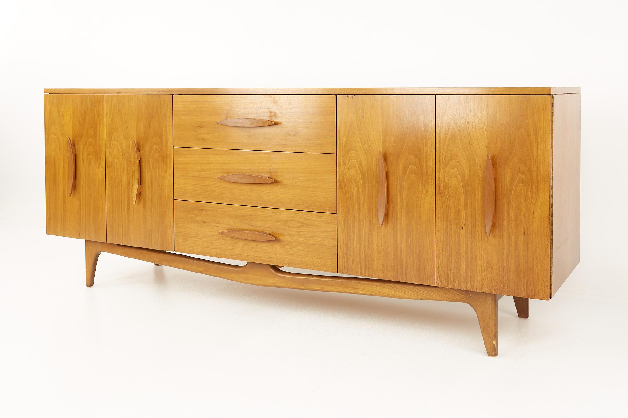 Mid-Century Modern Albert Parvin Style Mid Century Lowboy Walnut Dresser