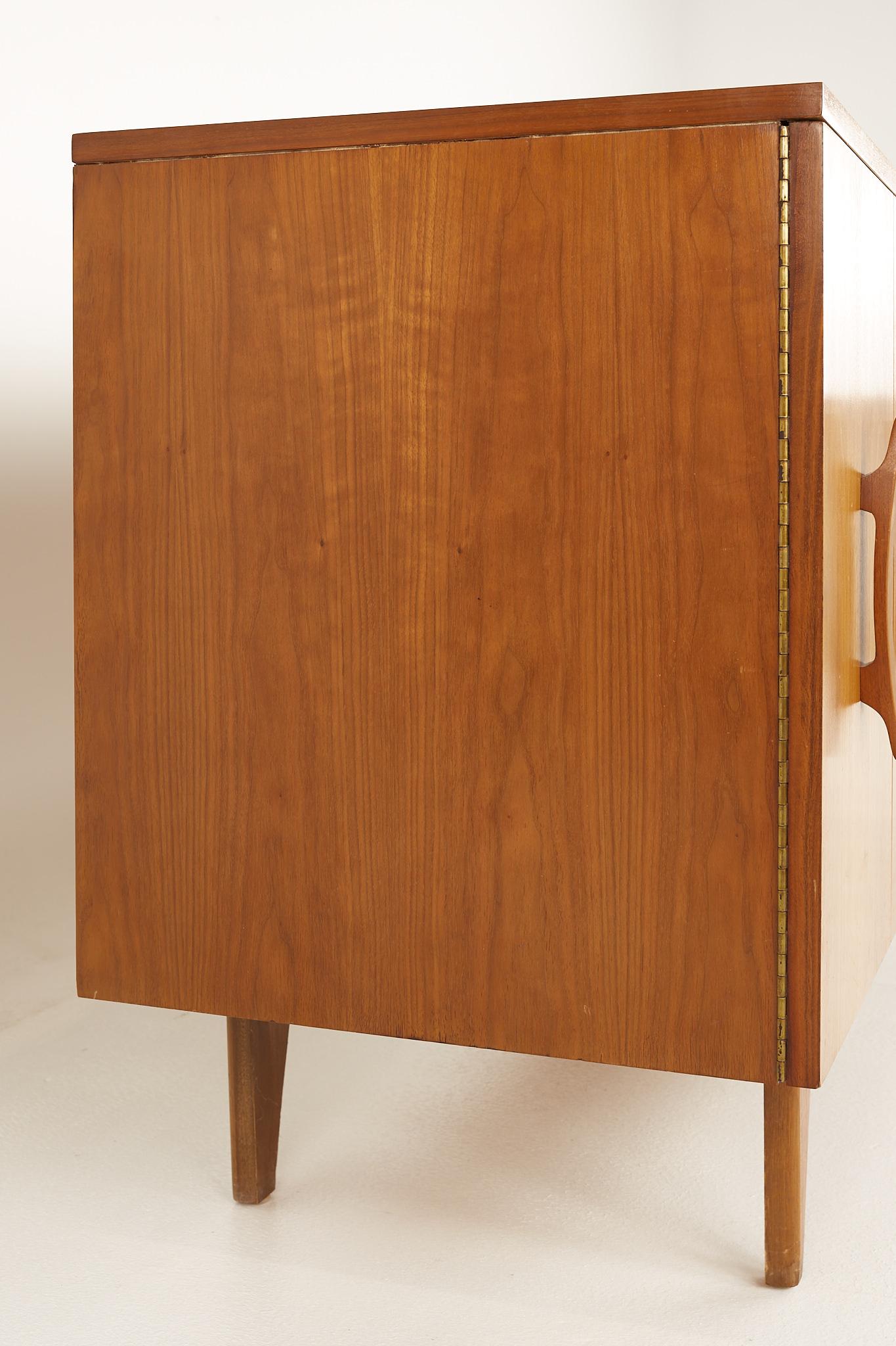 Albert Parvin Style Mid Century Lowboy Walnut Dresser 1