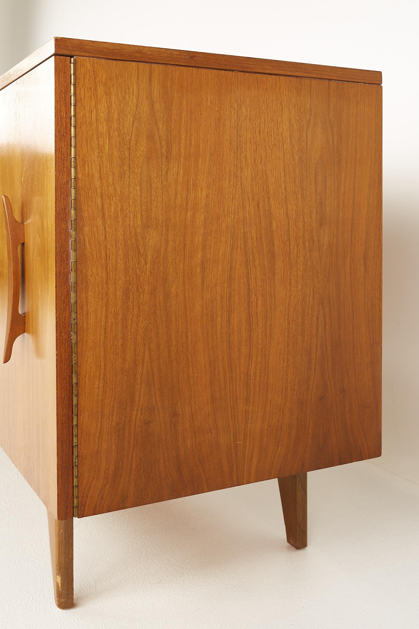 Albert Parvin Style Mid Century Lowboy Walnut Dresser 2
