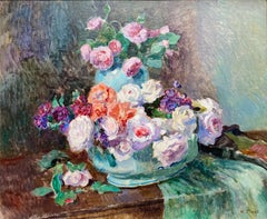 'Still Life with Flowers in a Vase' by Albert Pinot (Brussels 1875 – 1962 Paris)