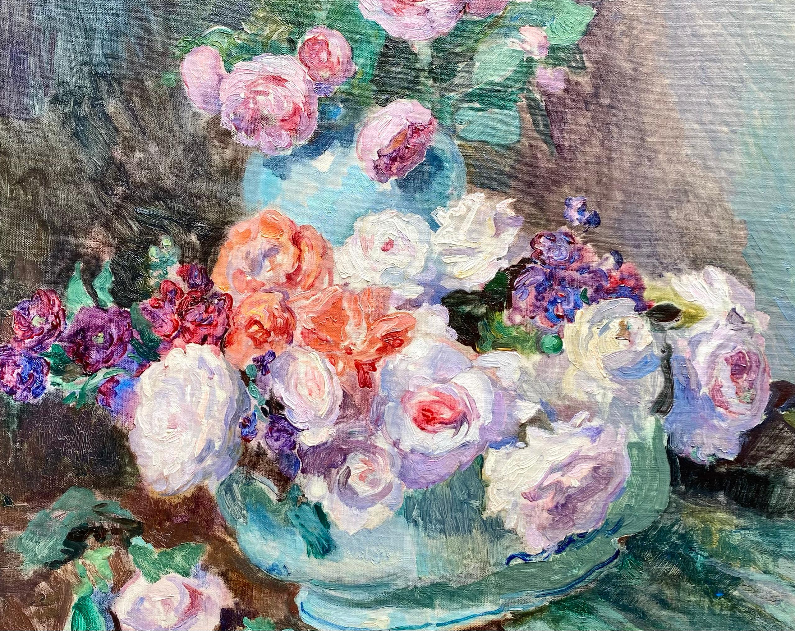 Nature morte aux fleurs dans un vase' d'Albert Pinot (Bruxelles 1875 - 1962 Paris) en vente 2