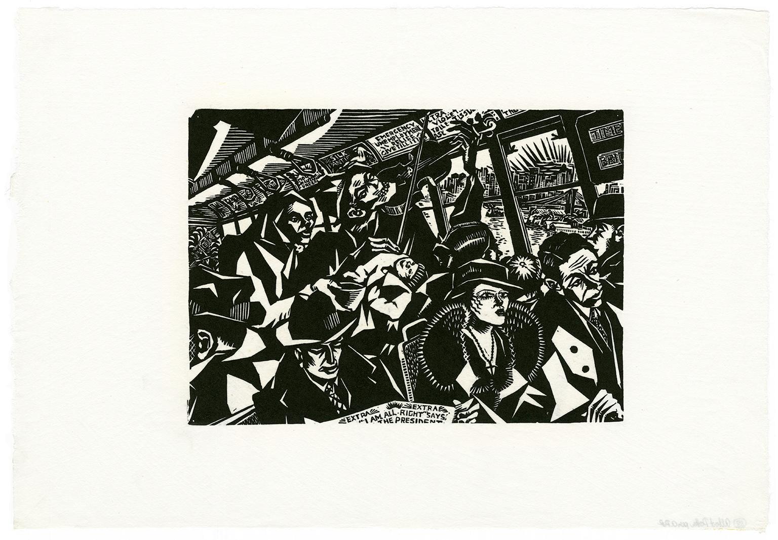 'Modern Music' — WPA Modernism, New York City El - Print by Albert Potter