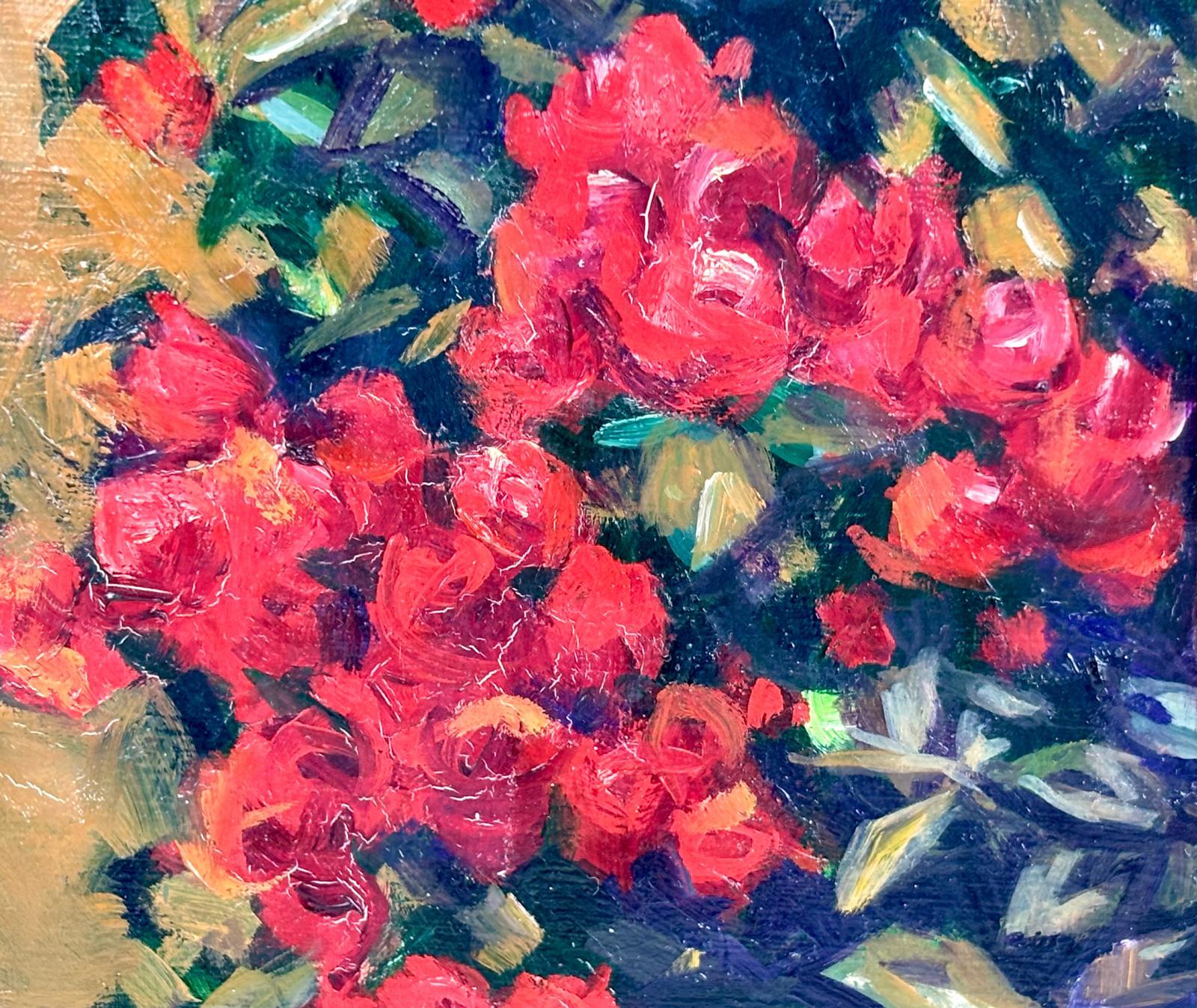 Óleo sobre lienzo - Joven vestida con chilaba morada. For Sale 4