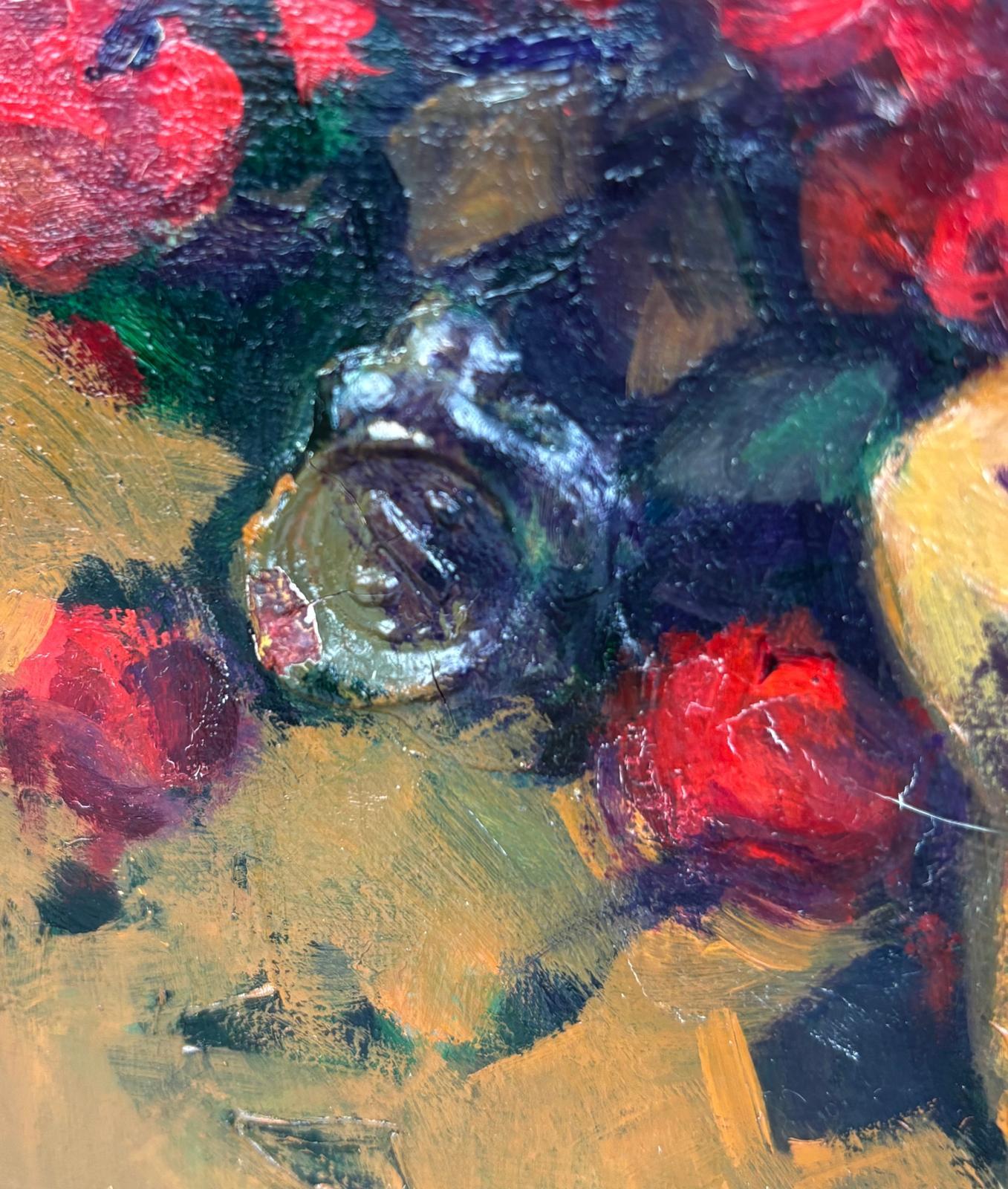 Óleo sobre lienzo - Joven vestida con chilaba morada. For Sale 5