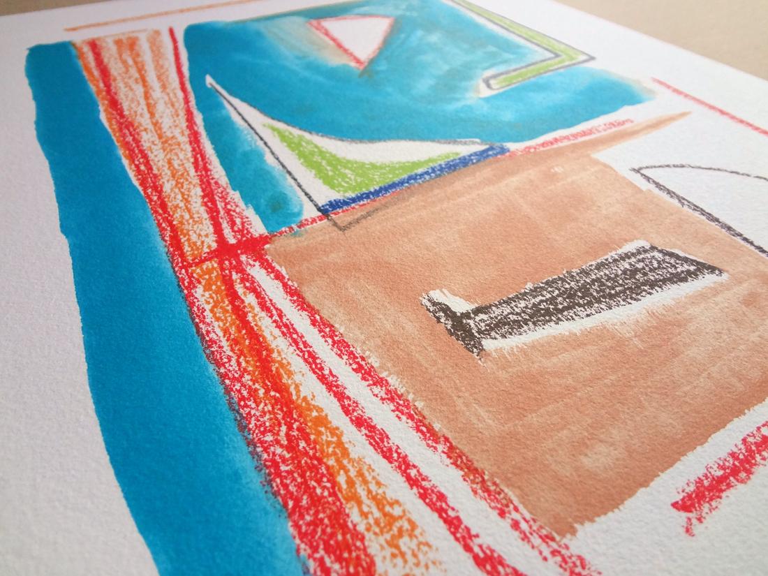 ALBERT RÀFOLS-CASAMADA : Estructures 2 - Lithographie sur papier, Abstraction espagnole - Moderne Print par Albert Rafols Casamada