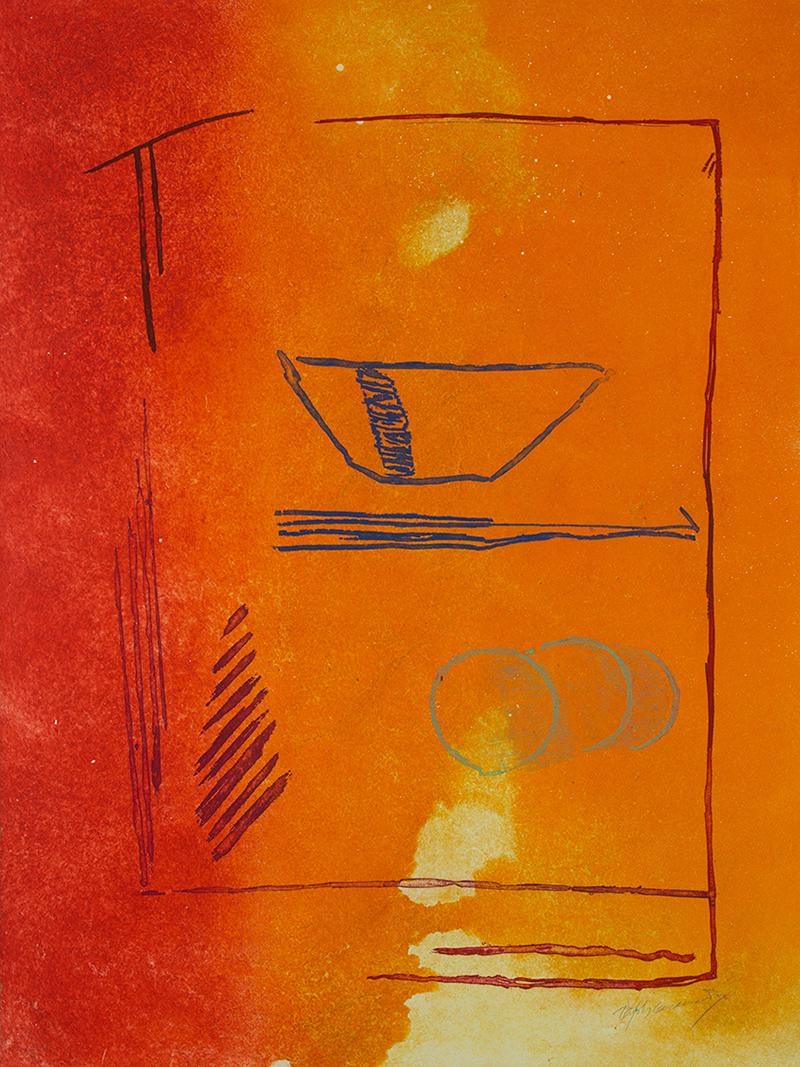 Albert Rafols Casamada Abstract Print - ALBERT RÀFOLS-CASAMADA: Fruites d'estiu - Etching & Aquatint Spanish Abstraction