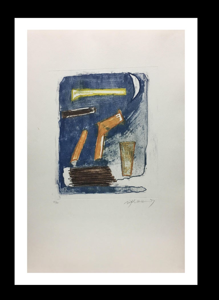 Albert Rafols Casamada - Blue- original litograph abstract limited ...