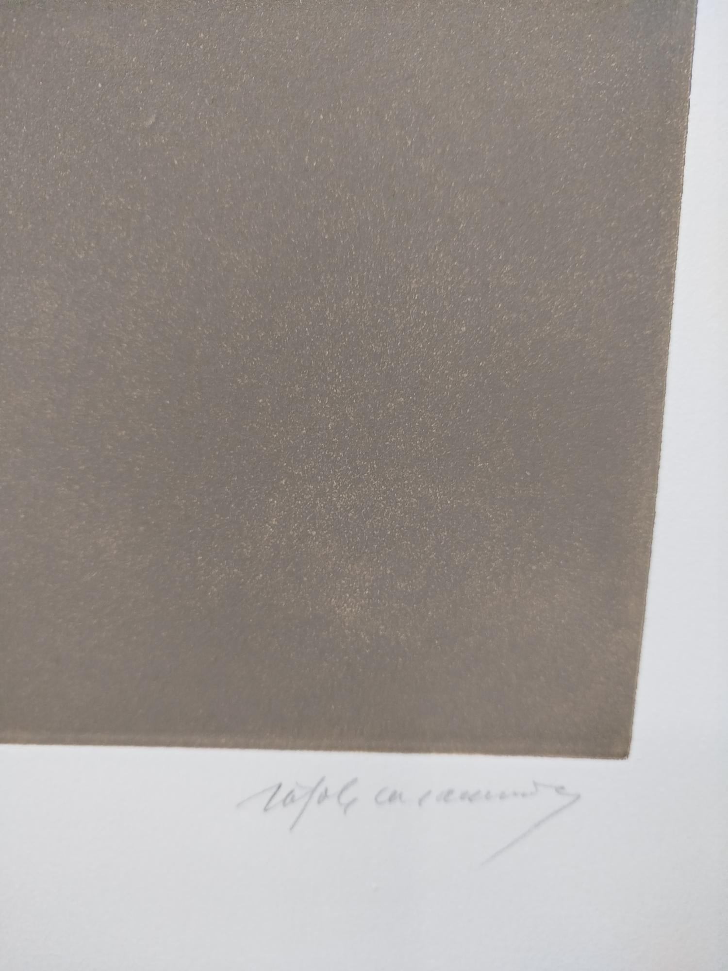 Rafols Casamada  verde  estratto originale della litografia  pittura - Print Astratto di Albert Rafols Casamada