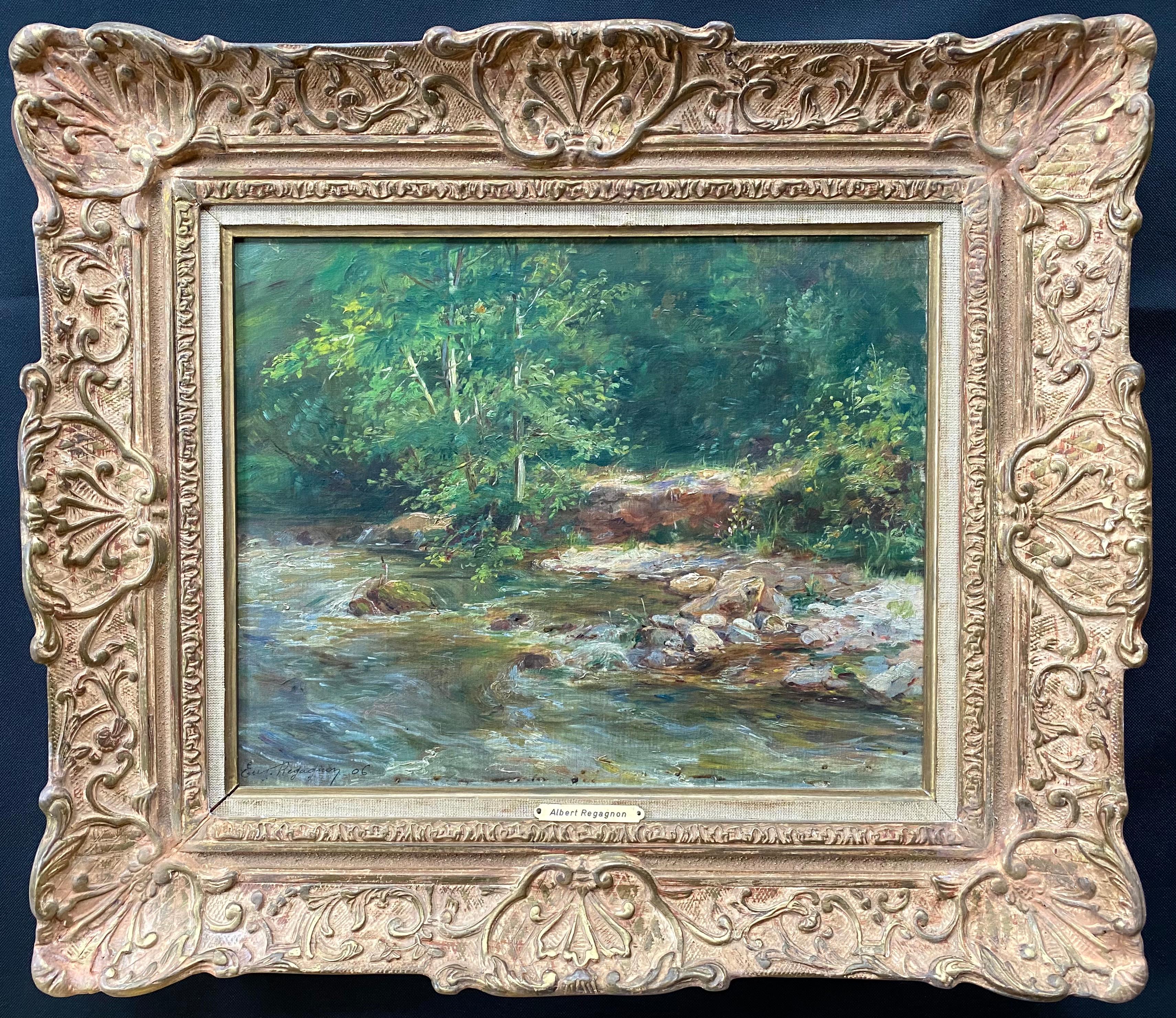 “Bord de L’Eau” - Painting by Albert Regagnon 