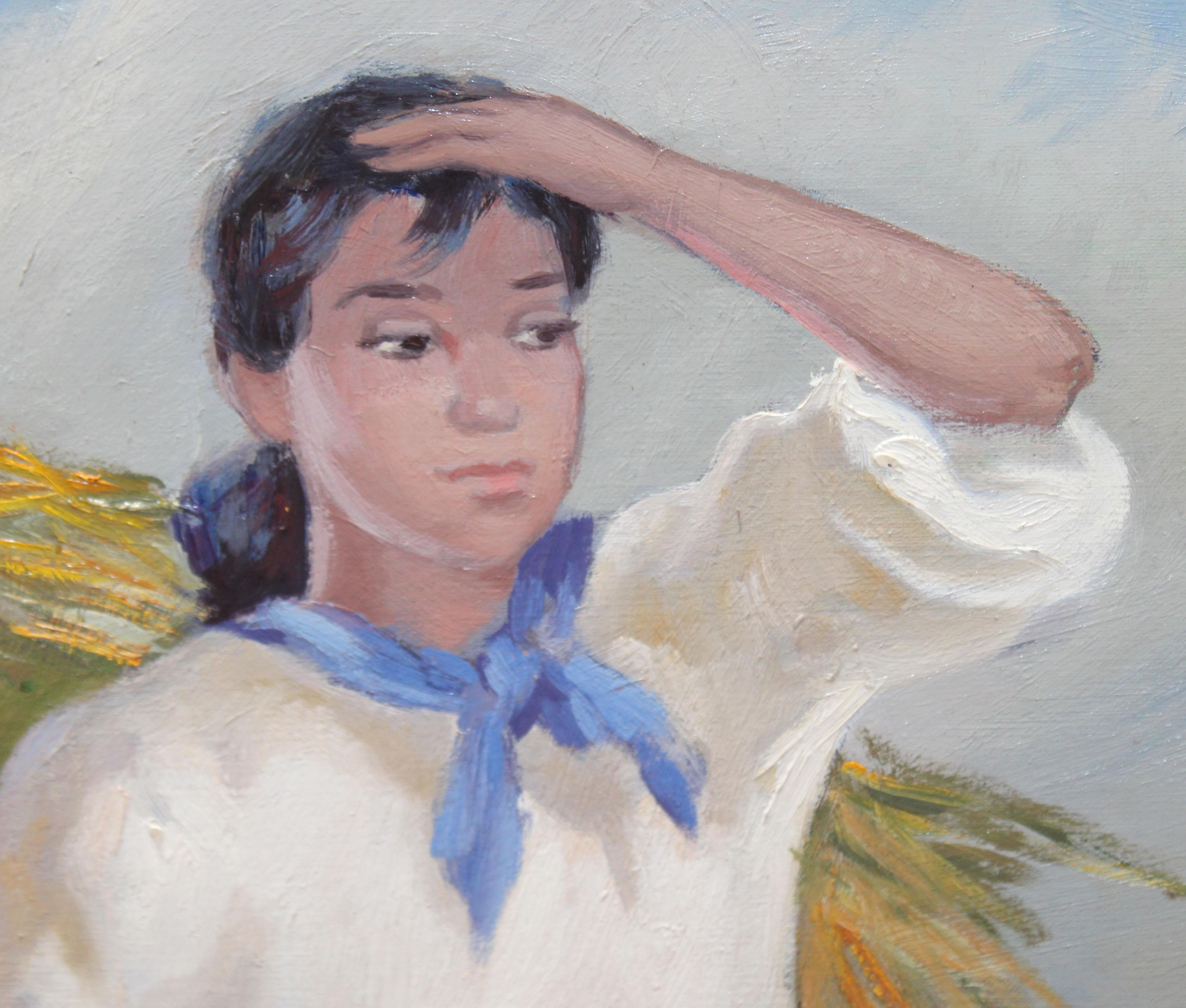 Oleo sobre cartón - Escena rural For Sale 1