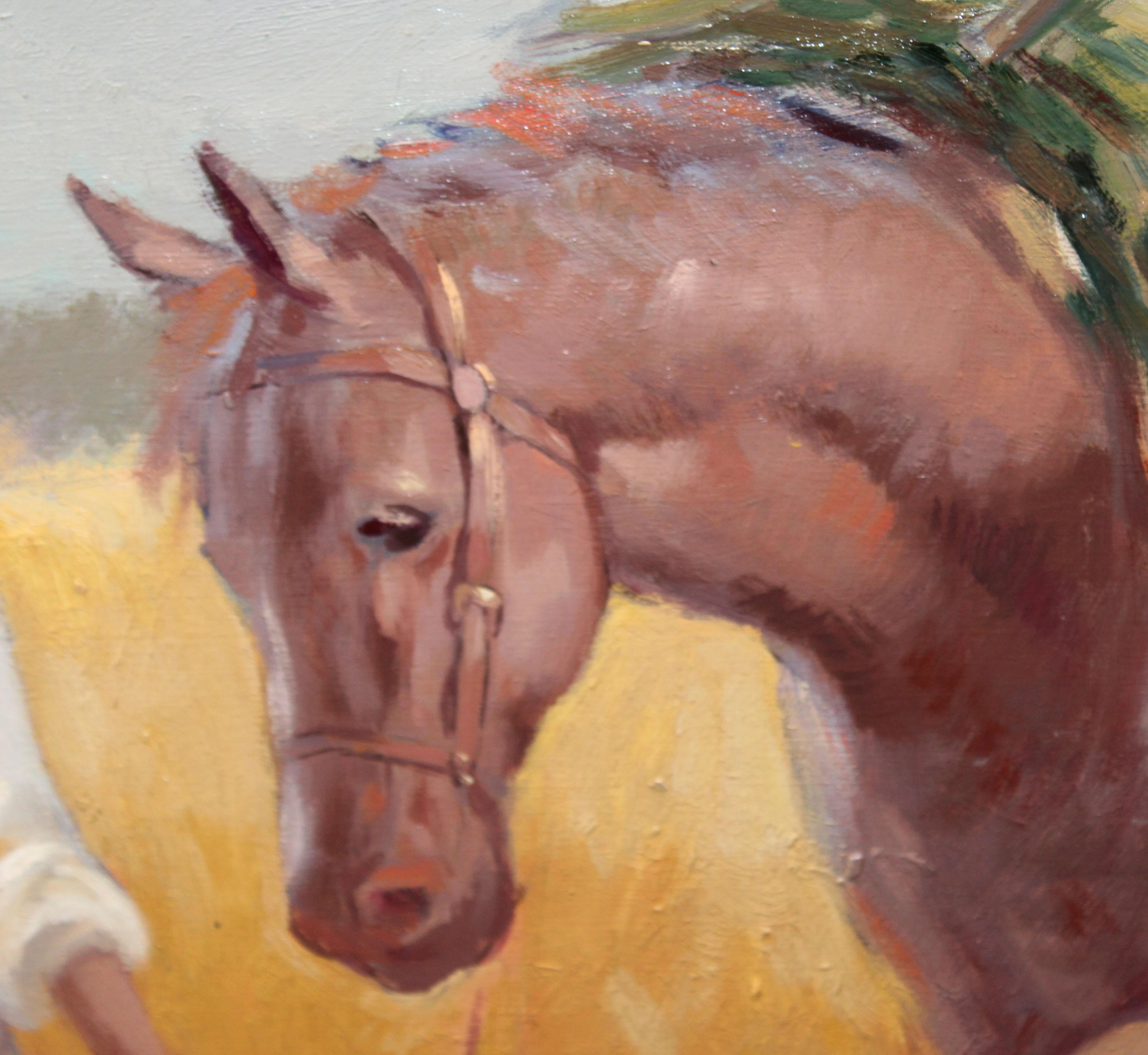 Oleo sobre cartón - Escena rural For Sale 4
