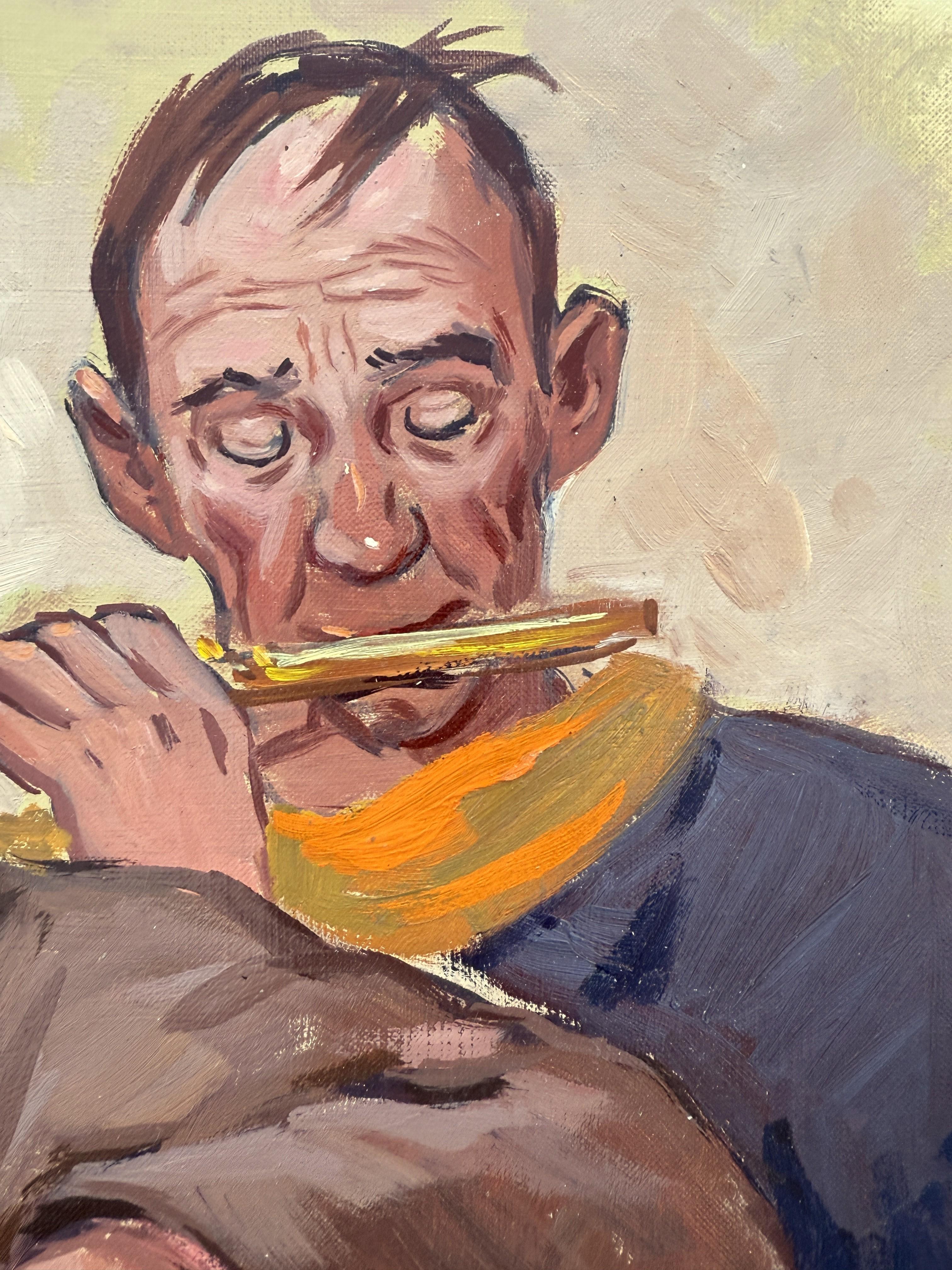 Músicos callejeros Óleo sobre lienzo - Painting Moderno de Albert Roca