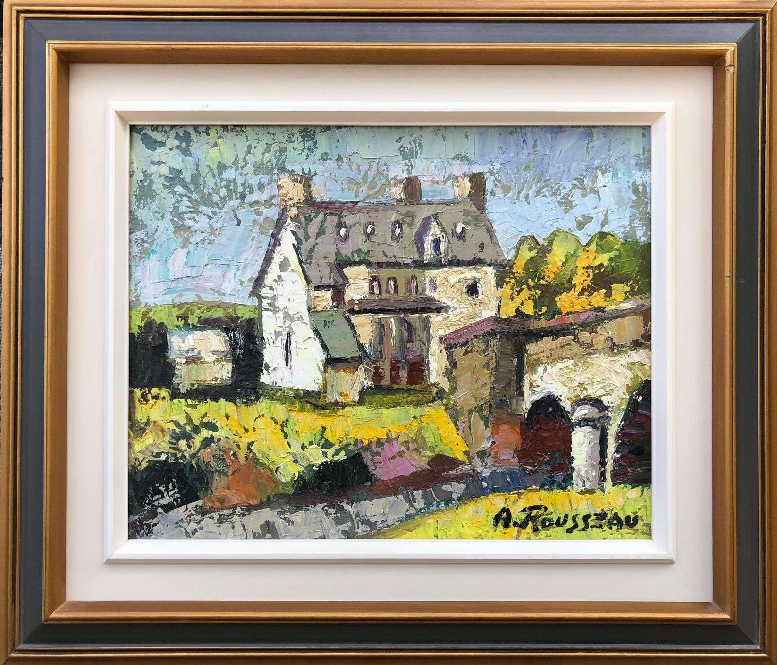 Moulin de Bosel - Marron Landscape Painting par Albert Rousseau