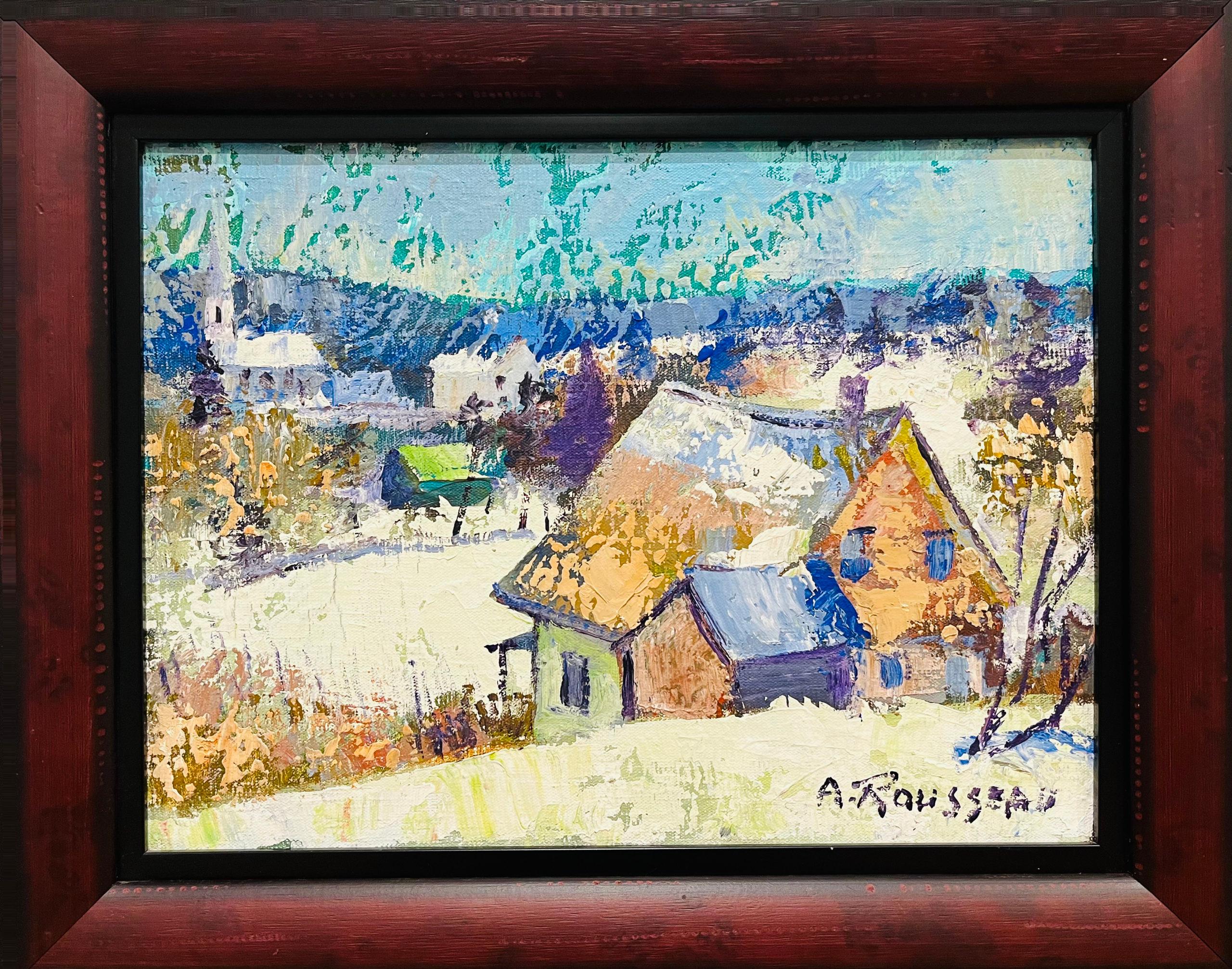 Quebec – Painting von Albert Rousseau