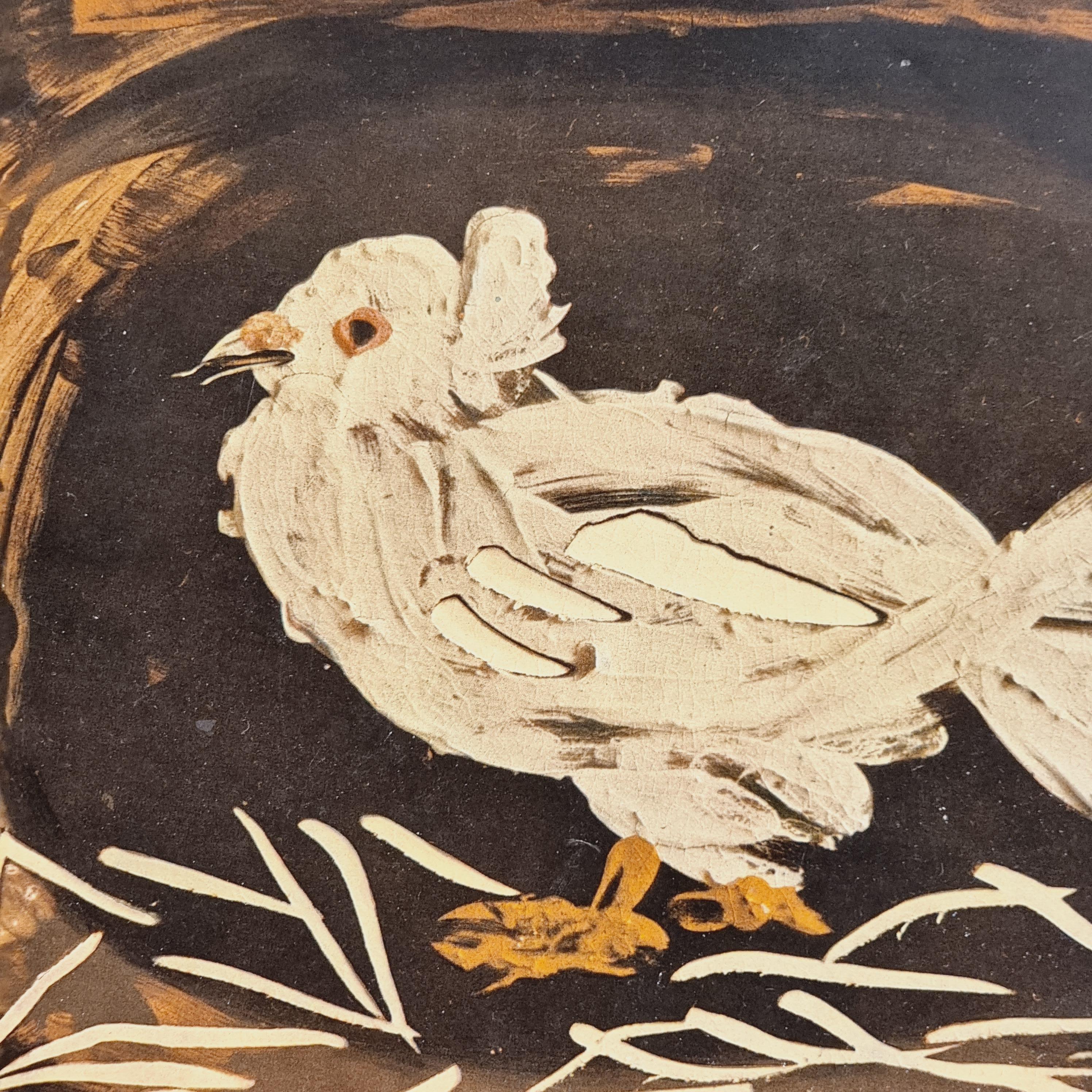 Mid-Century Modern Albert Skira Print of Bird Ceramic Plate from 