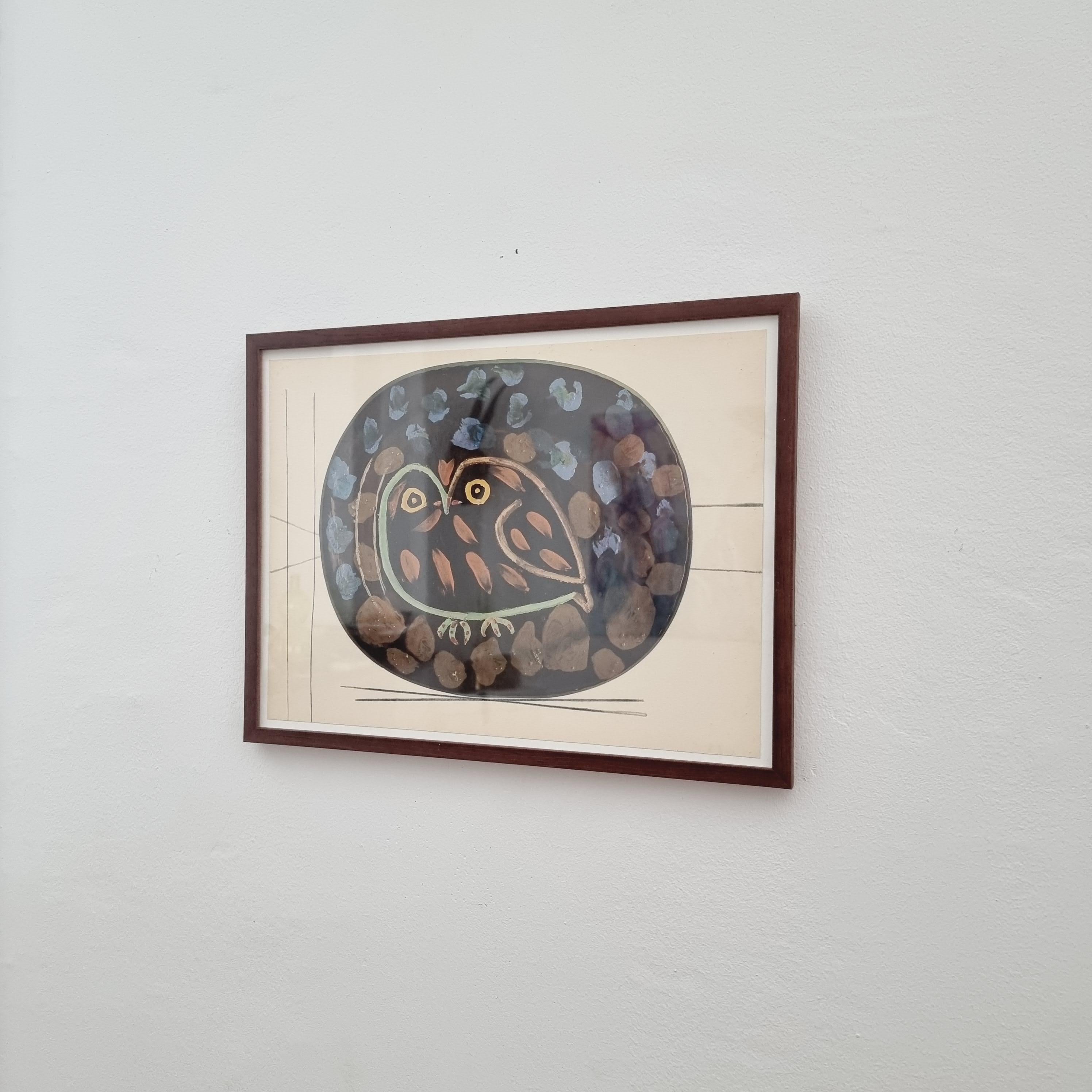 Swiss Albert Skira Print of Birds Ceramic Plate from 