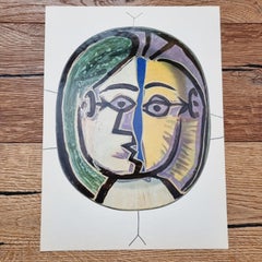 Albert Skira, Print of Face Ceramic Plate from "Céramiques De Picasso" Art Folio