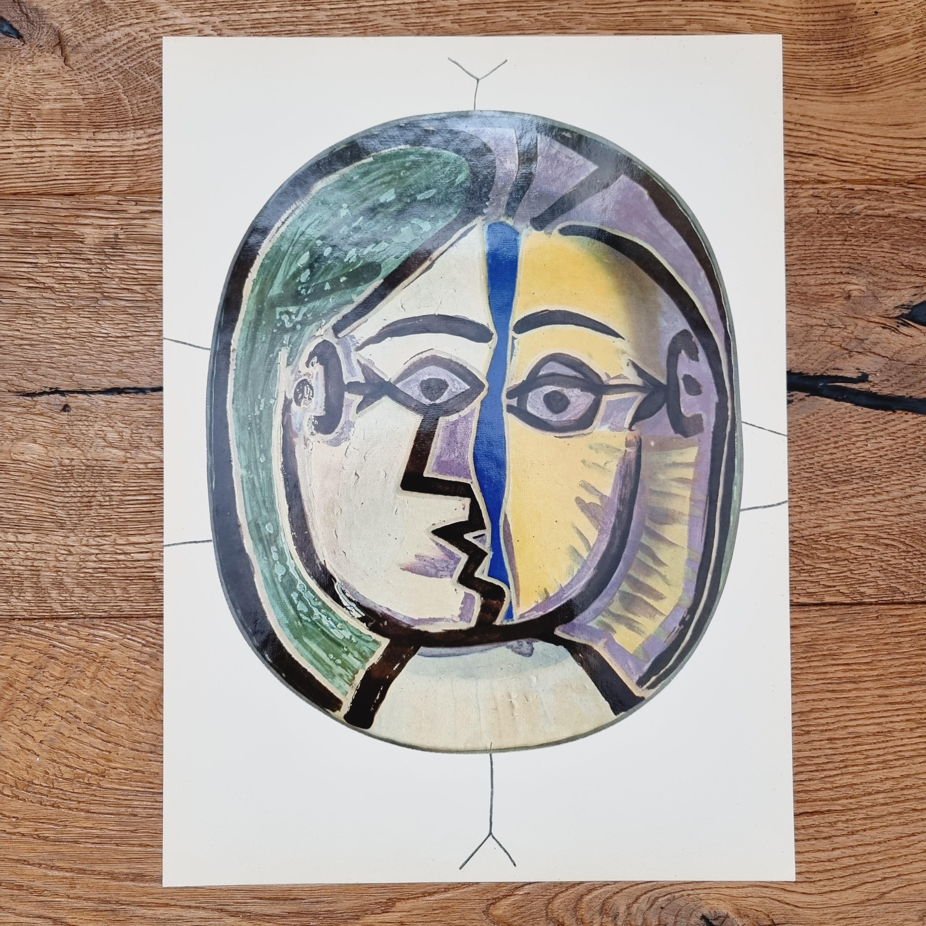 Albert Skira, Print of Face Ceramic Plate from 