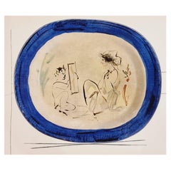 Albert Skira Print of Painter and Muse from "Céramiques De Picasso" Art Folio