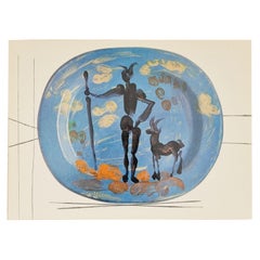Albert Skira Print of Shepard Ceramic Plate from "Céramiques De Picasso"