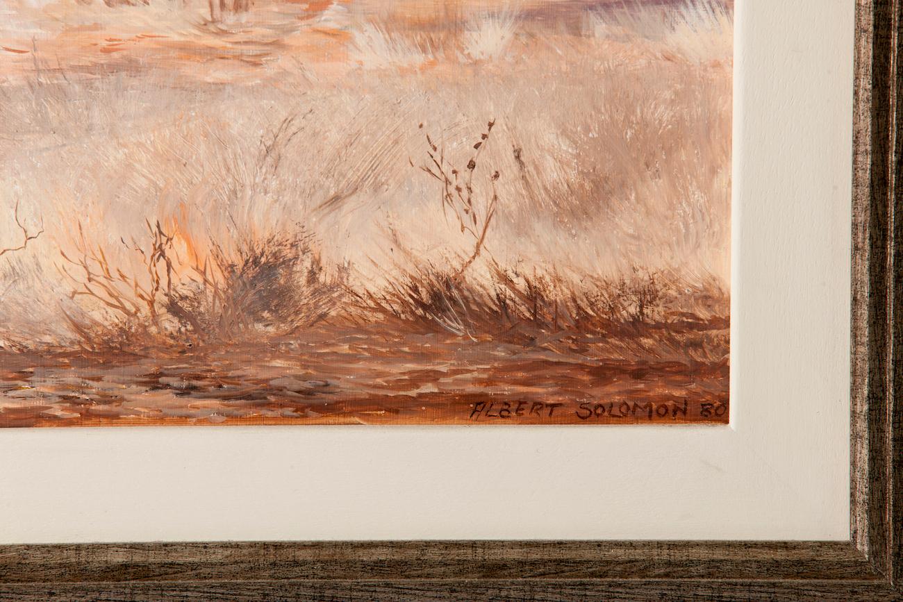 Sud-africain Peinture à l'huile sur panneau « Spitskoppe » d'Albert Solomon, 1980 en vente