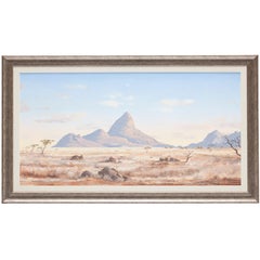 Albert Solomon, Ölgemälde auf Karton, „Spitskoppe“, 1980