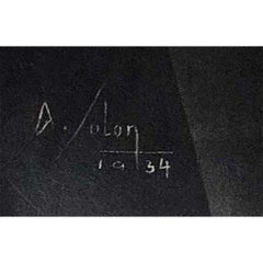 Albert Solon's 1934 original travel poster - Air France Réseau aérien mondial