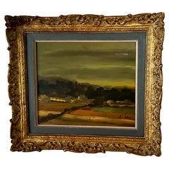 Albert Steel Belgian Landscape Oil on Panel Signed, 1960