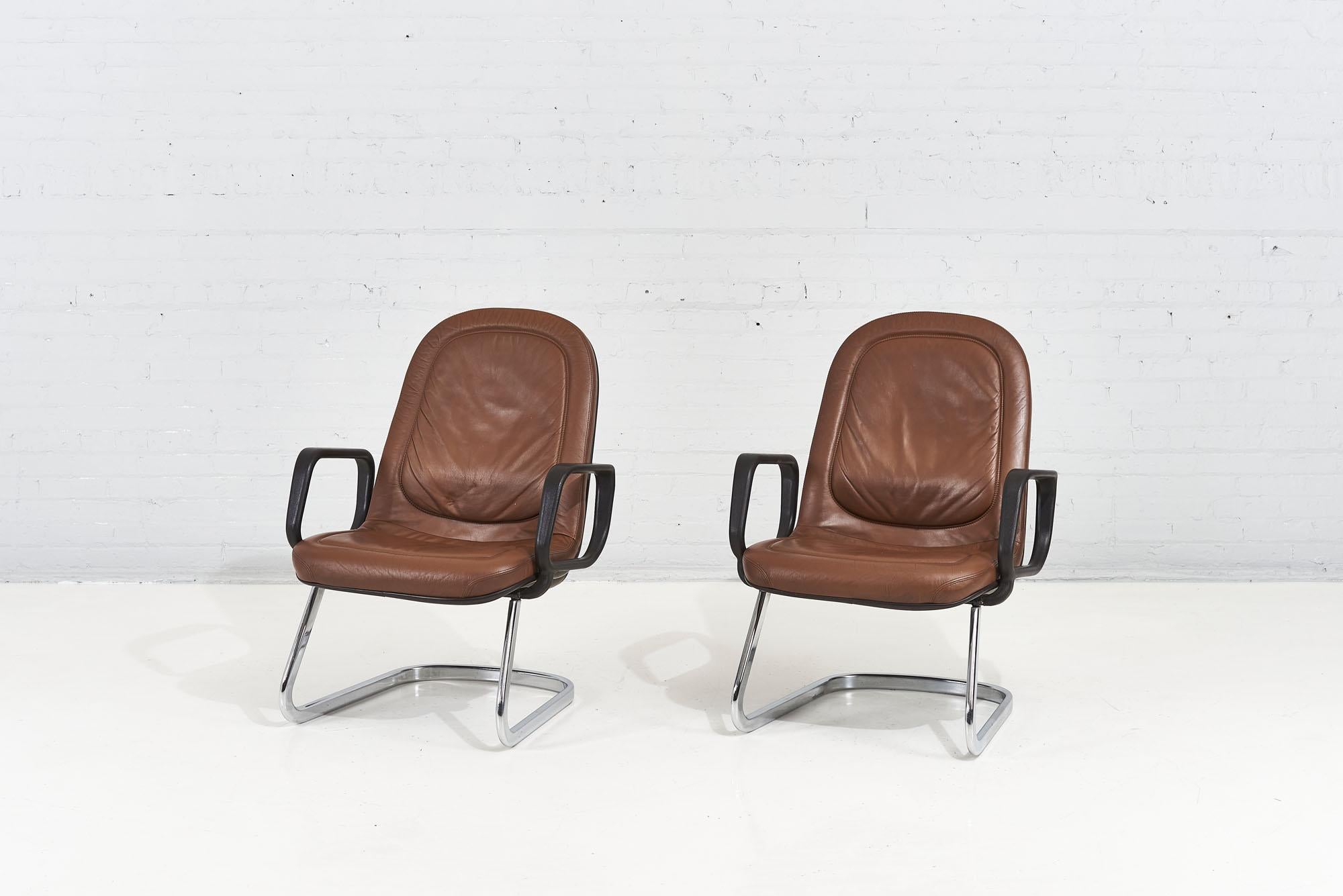 Albert stoll arm/lounge chairs, Switzerland 1970. Original.