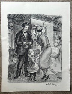 WPA Era Subway Scene Mutter & Kind