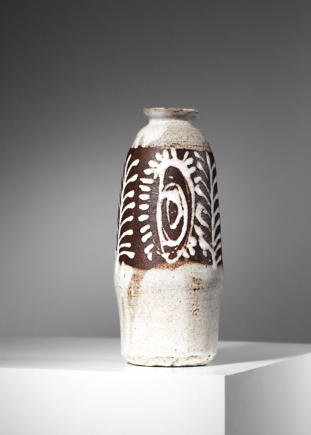 Francese Vaso in ceramica Albert Thiry anni 60 - I413 in vendita