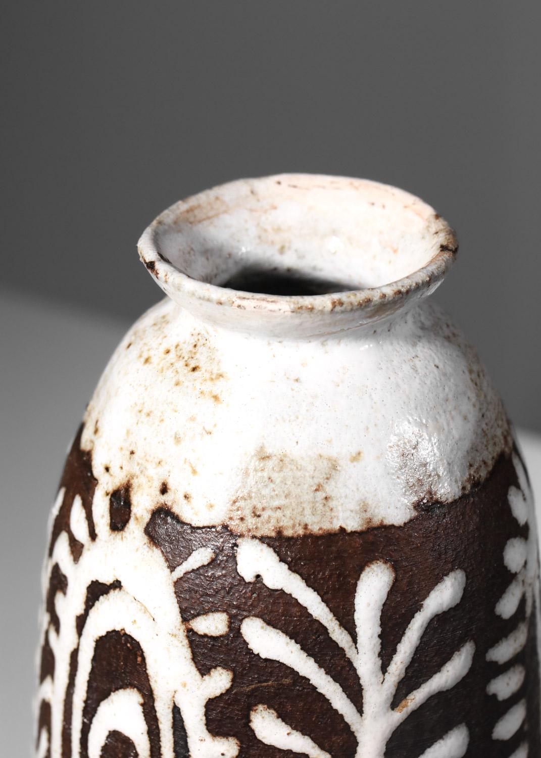 Vaso in ceramica Albert Thiry anni 60 - I413 In condizioni buone in vendita a Ternay, Auvergne-Rhône-Alpes