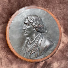 Antique British Relief Bronze Portrait of Sir Henry Irving by Albert Toft